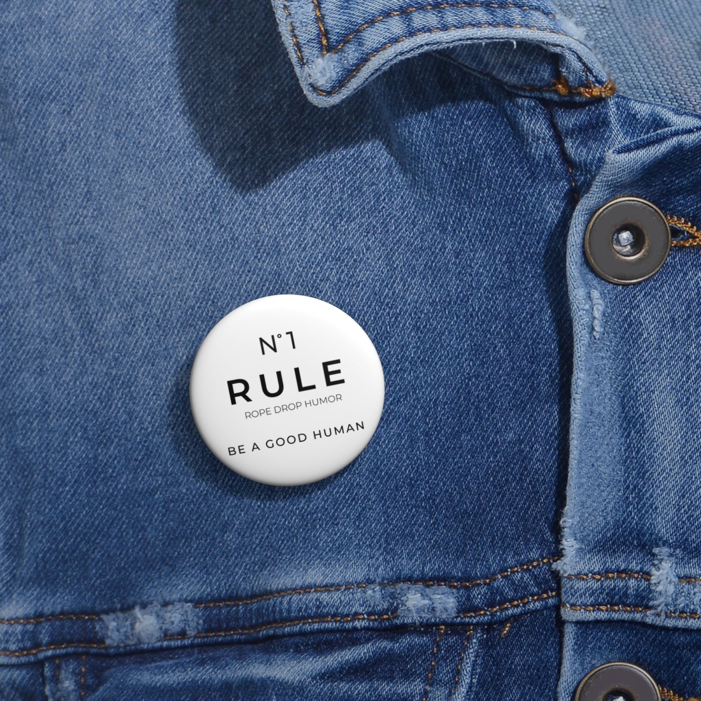 be a good human pin button
