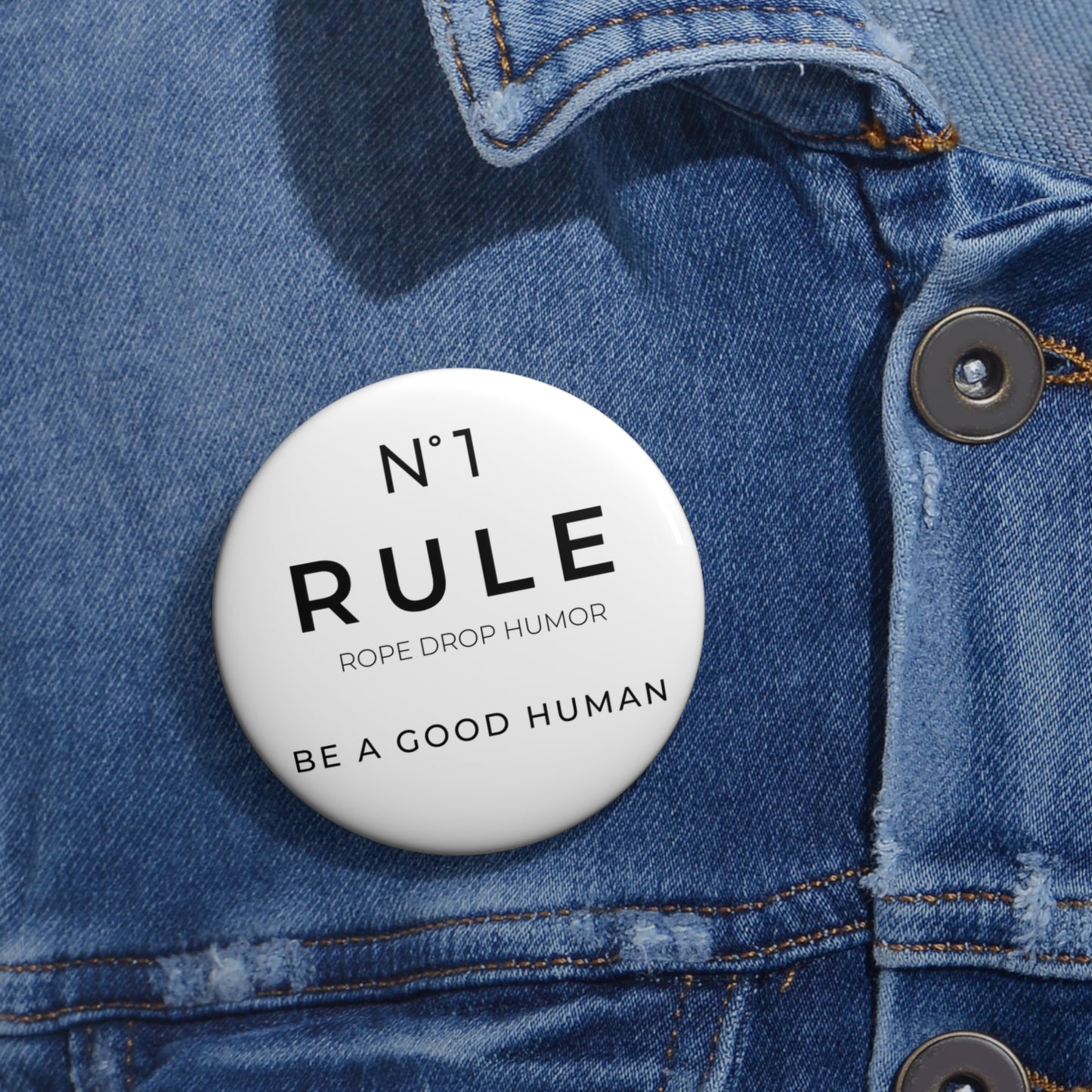 be a good human pin button