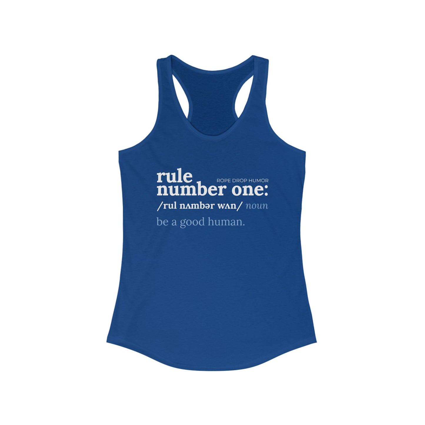 rule number one: be a good human tank