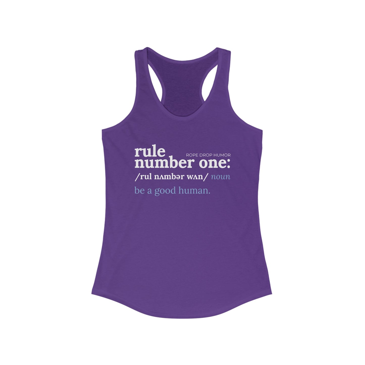 rule number one: be a good human tank