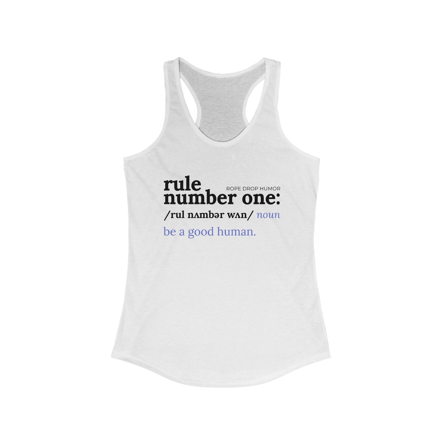 rule number one: be a good human tank