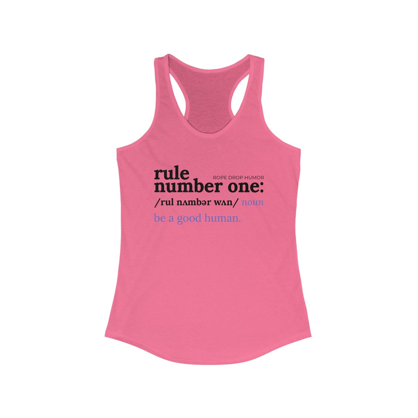 rule number one: be a good human tank